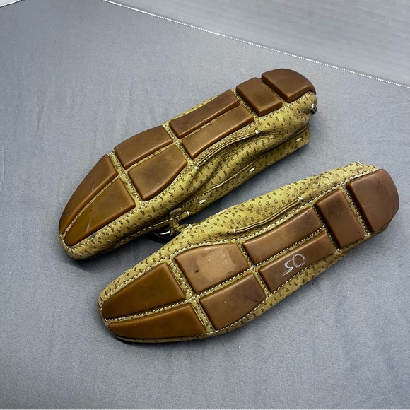 Prada Women's Tan Textured Loafers - Picture 6 of 9
